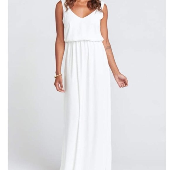 Kendall Maxi Dress ~ Ivory Crisp-Small - Picture 4 of 5